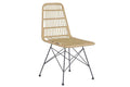 SILLA RATAN SINTETICO METAL 49X56X91 NATURAL