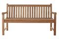 BANCO TECA 150X55X90 3 PLAZAS NATURAL MARRON