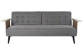 SOFA CAMA EUCALIPTO METAL 203X87X81 GRIS