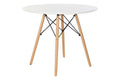 MESA REDONDA COMEDOR MDF ABEDUL 90X90X74 BLANCO