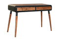 CONSOLA ABETO METAL 120X50X77 MARRON OSCURO