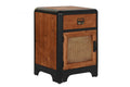MESITA DE NOCHE ABETO METAL 48X40X62 MARRON OSCURO