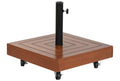 BASE PARASOL EUCALIPTO 48X48X39 40KG, RUEDAS