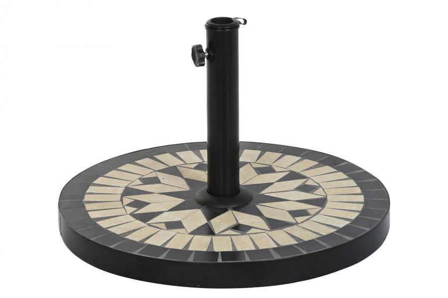 BASE PARASOL GRES INOX 50X50X32,5 20KG, AZULEJO