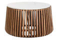MESA CENTRO MARMOL MANGO 85X85X45 BLANCO