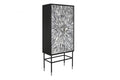 ARMARIO HUESO RESINA 75X40X181 TARACEA NEGRO