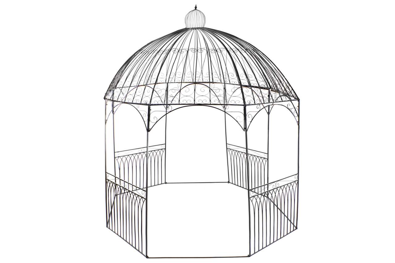 PERGOLA HIERRO 304X304X332 CENADOR NEGRO
