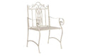 SILLA METAL 63,5X52X98 ENVEJECIDO BLANCO