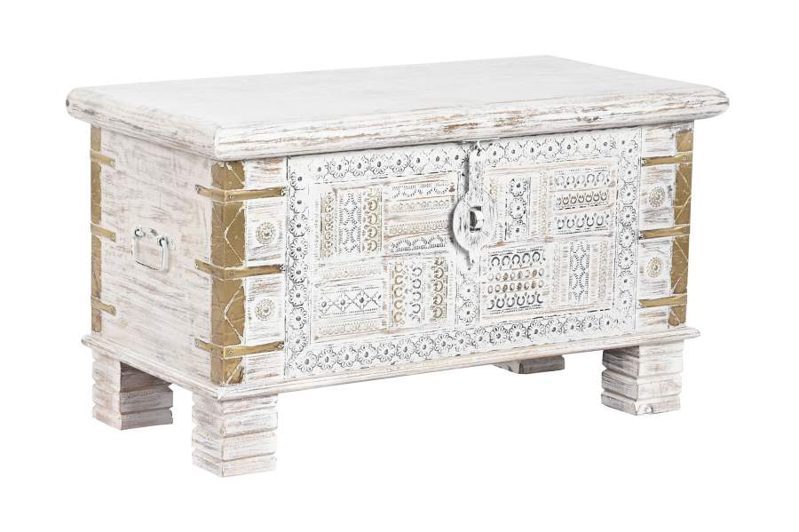 BAUL MANGO METAL 80X40X45 BLANCO