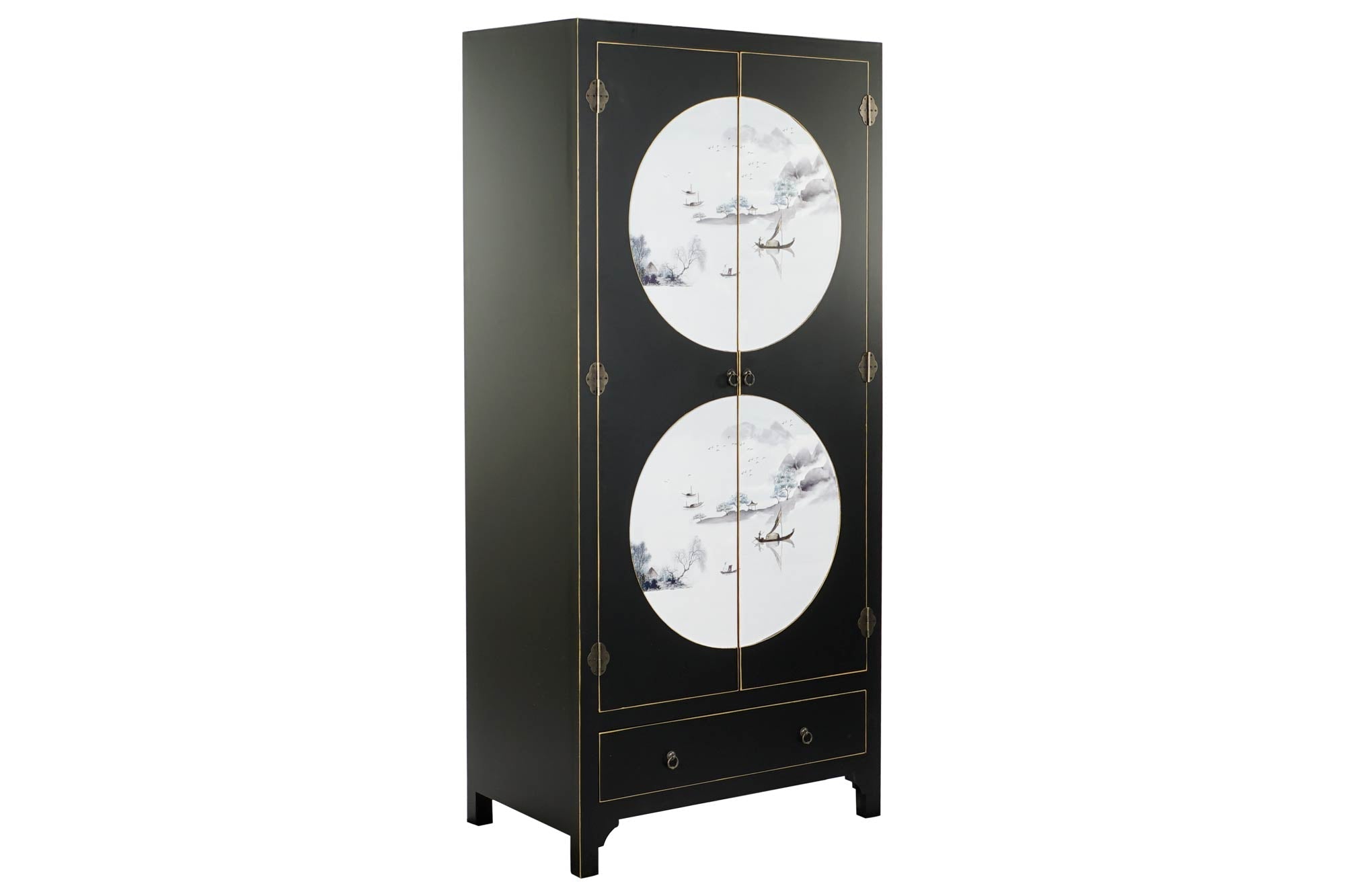 ARMARIO ABETO MDF 85,5X50,5X186,2 NEGRO