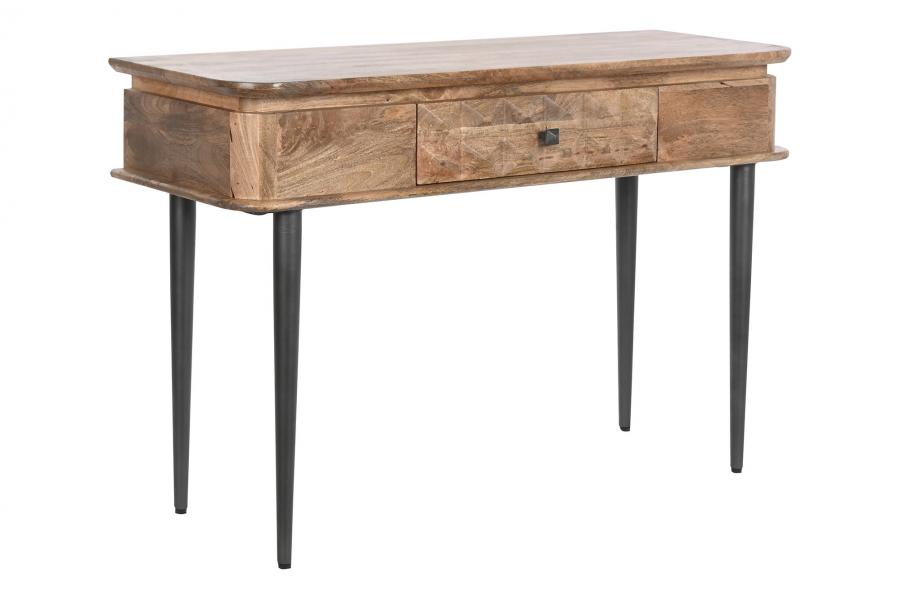 CONSOLA MANGO METAL 116X40X77 NATURAL