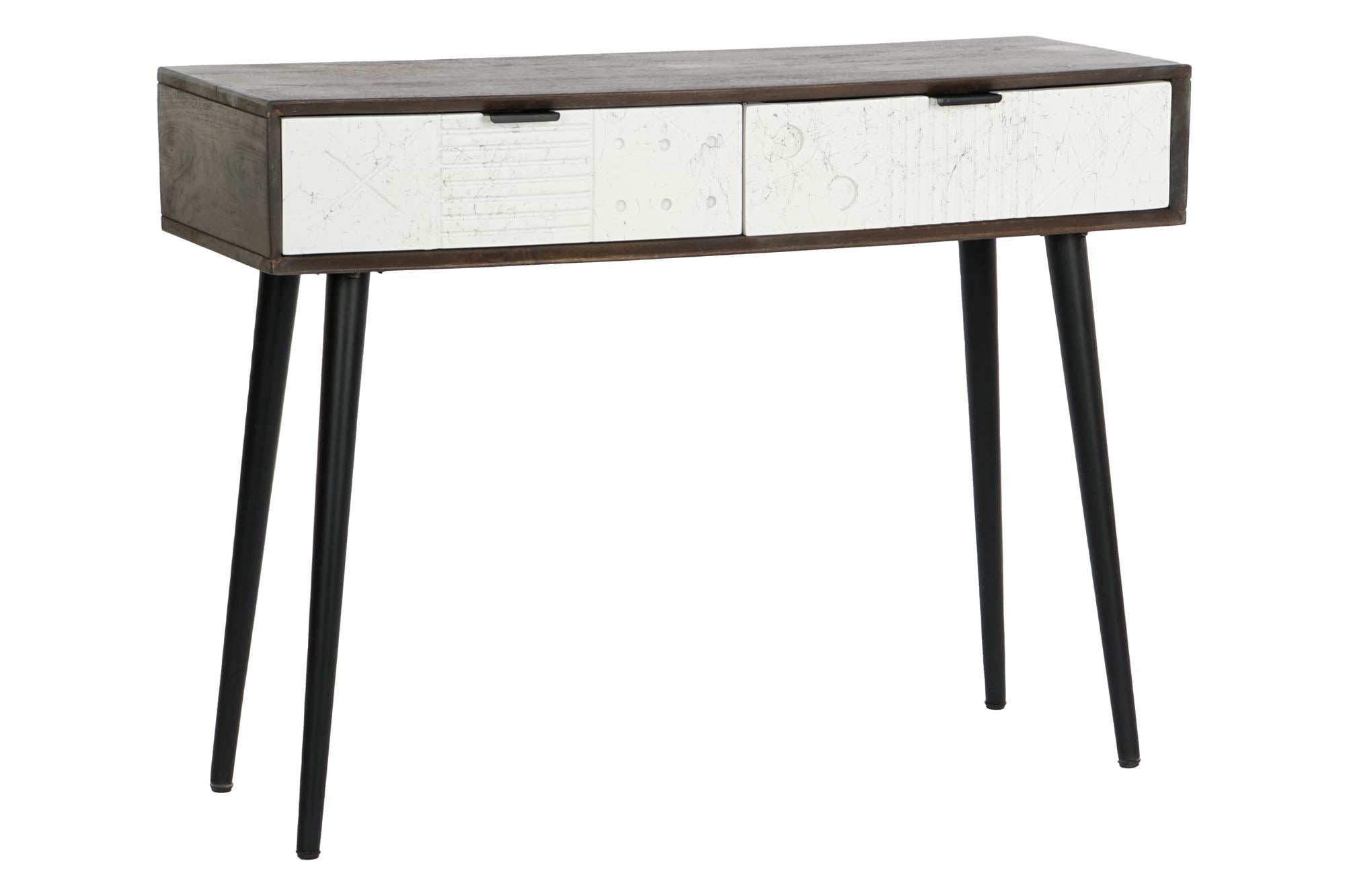 CONSOLA MANGO METAL 105X35X77 BLANCO