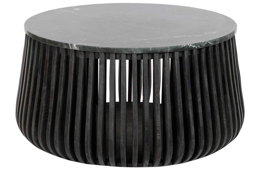 MESITA AUXILIAR MANGO MARMOL 90X90X45 NEGRO