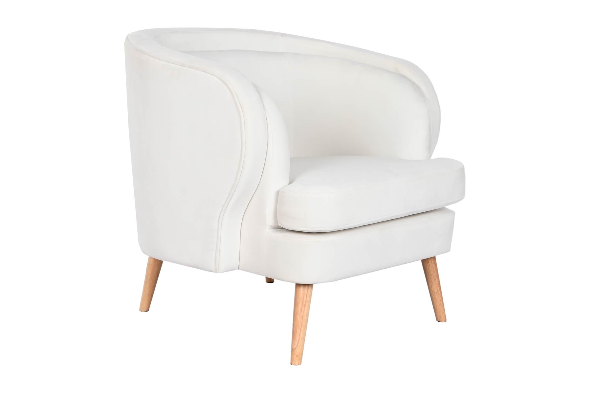 BUTACA POLIESTER MADERA 91X80X78 BLANCO