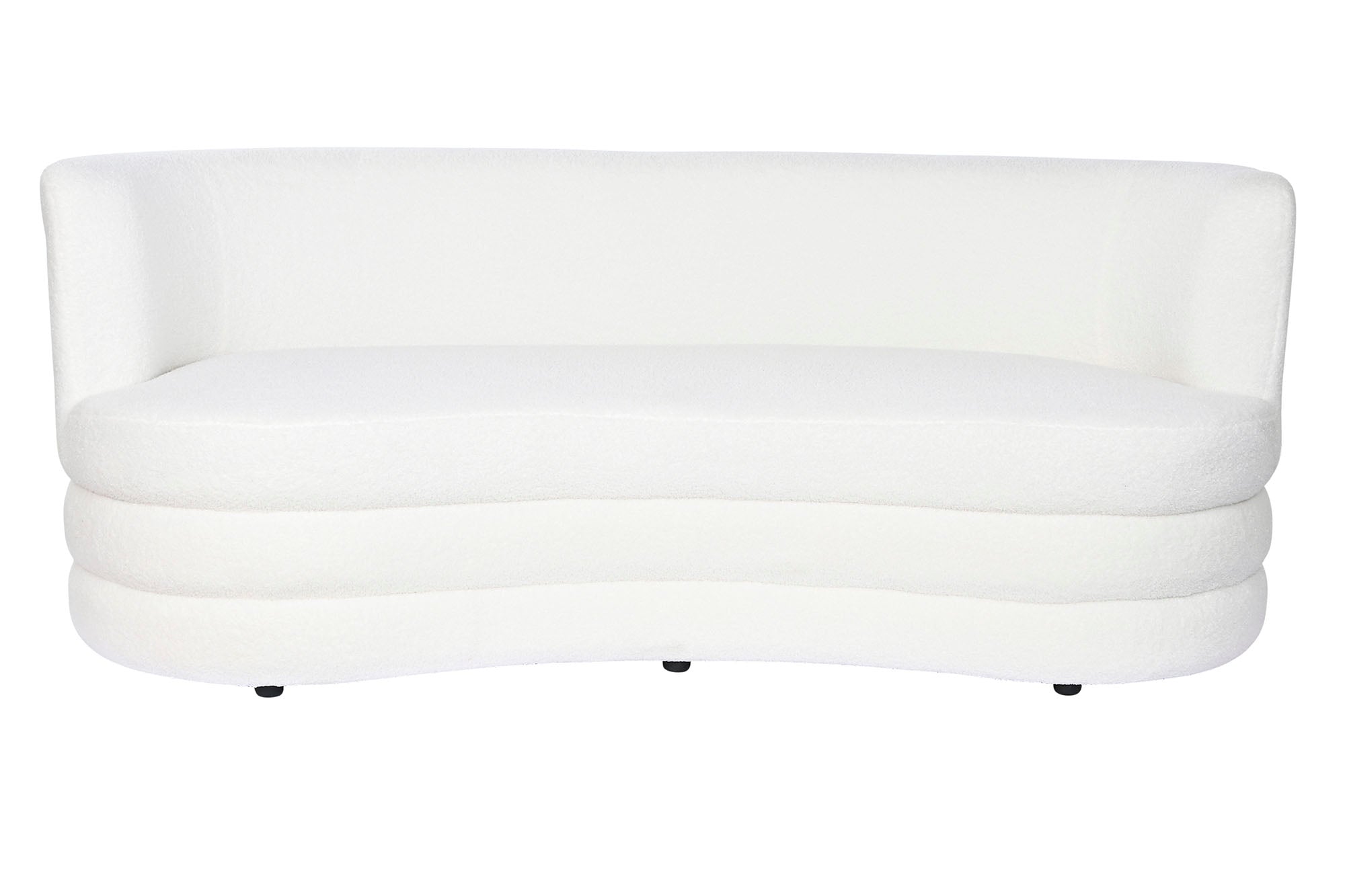 SOFA POLIESTER 193X92X79 BORREGUITO BLANCO