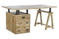 ESCRITORIO MANGO METAL 160X80X75 NATURAL