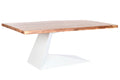 MESA COMEDOR ACACIA METAL 200X100X76 PATA BLANCA