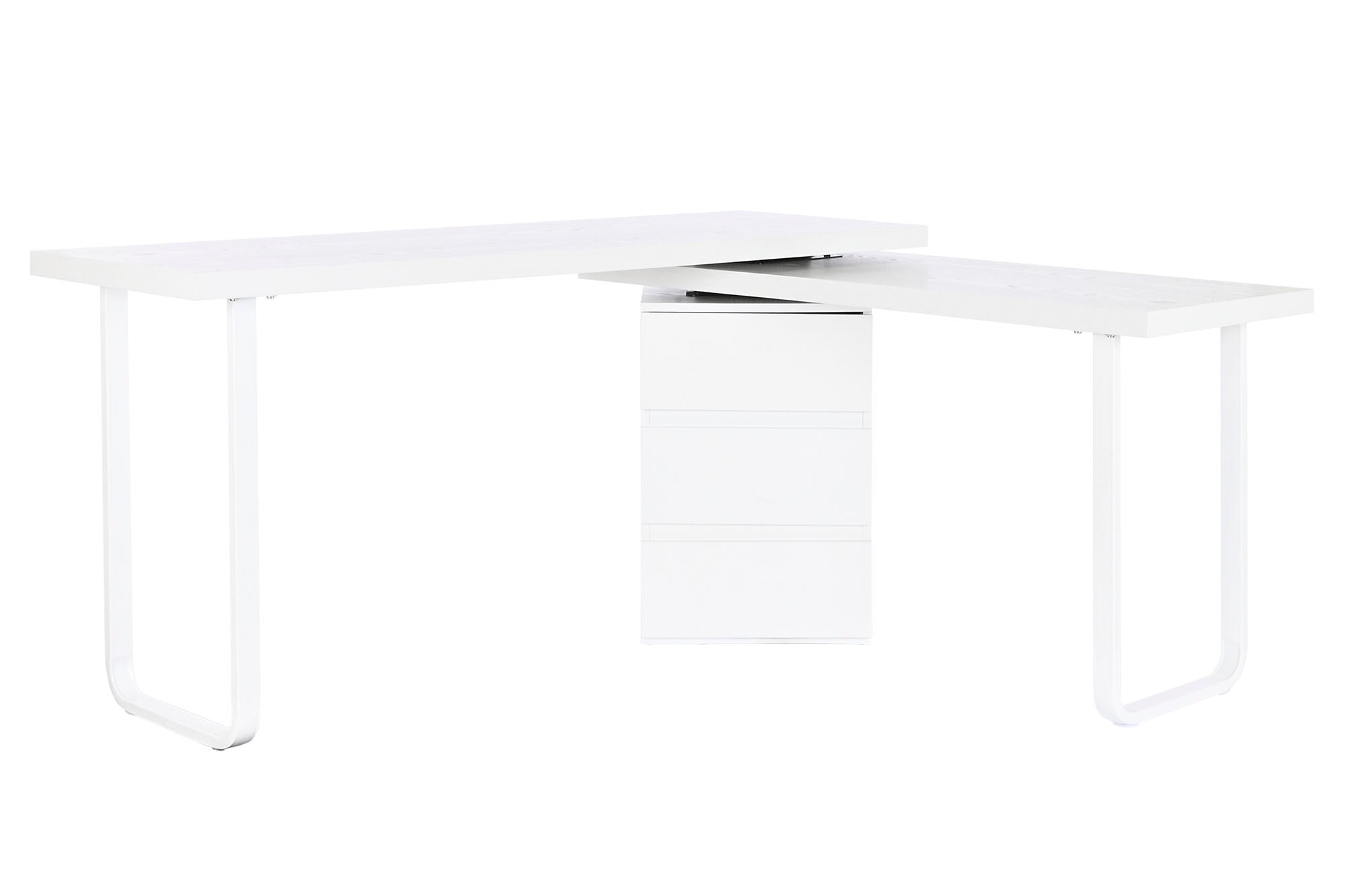 ESCRITORIO MDF METAL 150X120X75 BLANCO