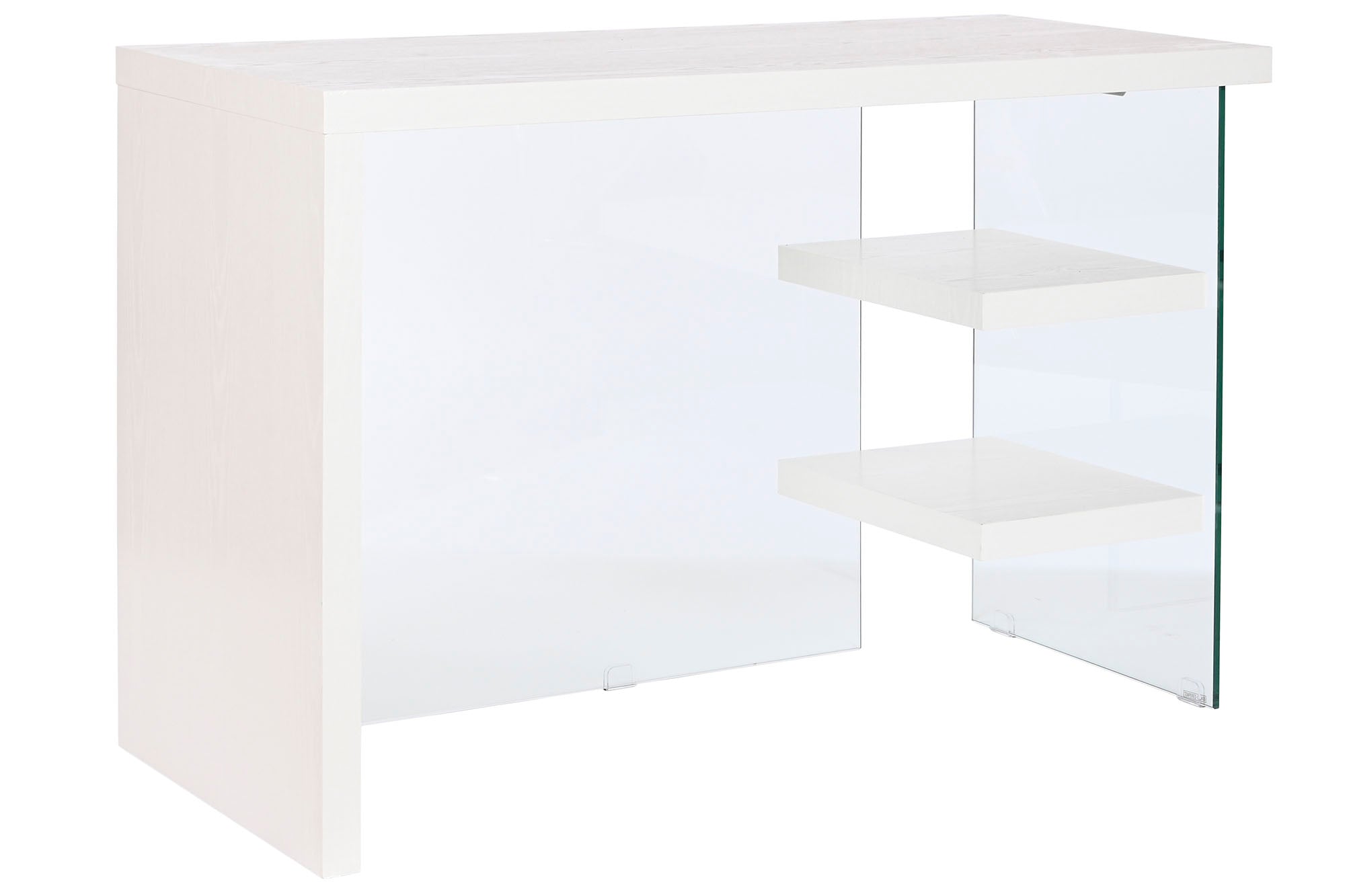 ESCRITORIO CRISTAL MDF 120X50X76 TEMPLADO BLANCO