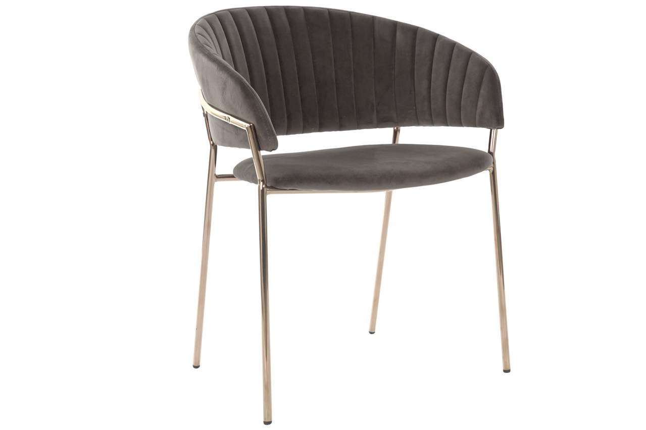 SILLA POLIESTER METAL 58X53X73 TERCIOPELO