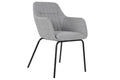 SILLA POLIESTER METAL 59,5X60,5X78 GRIS