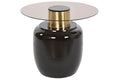MESITA AUXILIAR CRISTAL METAL 59X59X46 NEGRO