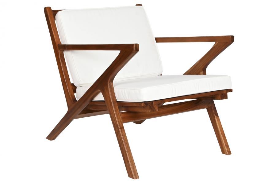 BUTACA TECA POLIESTER 64X76X77 MARRON OSCURO