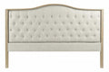 CABECERO CAMA LINO RUBBERWOOD 160X10X133 BEIGE