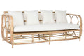 SOFA RATAN ALGODON 195X72X78 CON COJINES ALGOD N