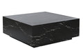 MESA CENTRO MDF 90X90X35 SIMIL MARMOL NEGRO