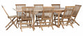 MESA COMEDOR SET 9 TECA 180X100X75 EXTENSIBLE A 24