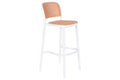 TABURETE PP 48X51X103 SIMIL RATAN BLANCO