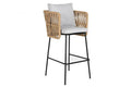 TABURETE ACERO POLIESTER 59X58X100 GRIS