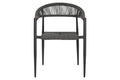 SILLA ALUMINIO RATAN 56X60X78 NEGRO
