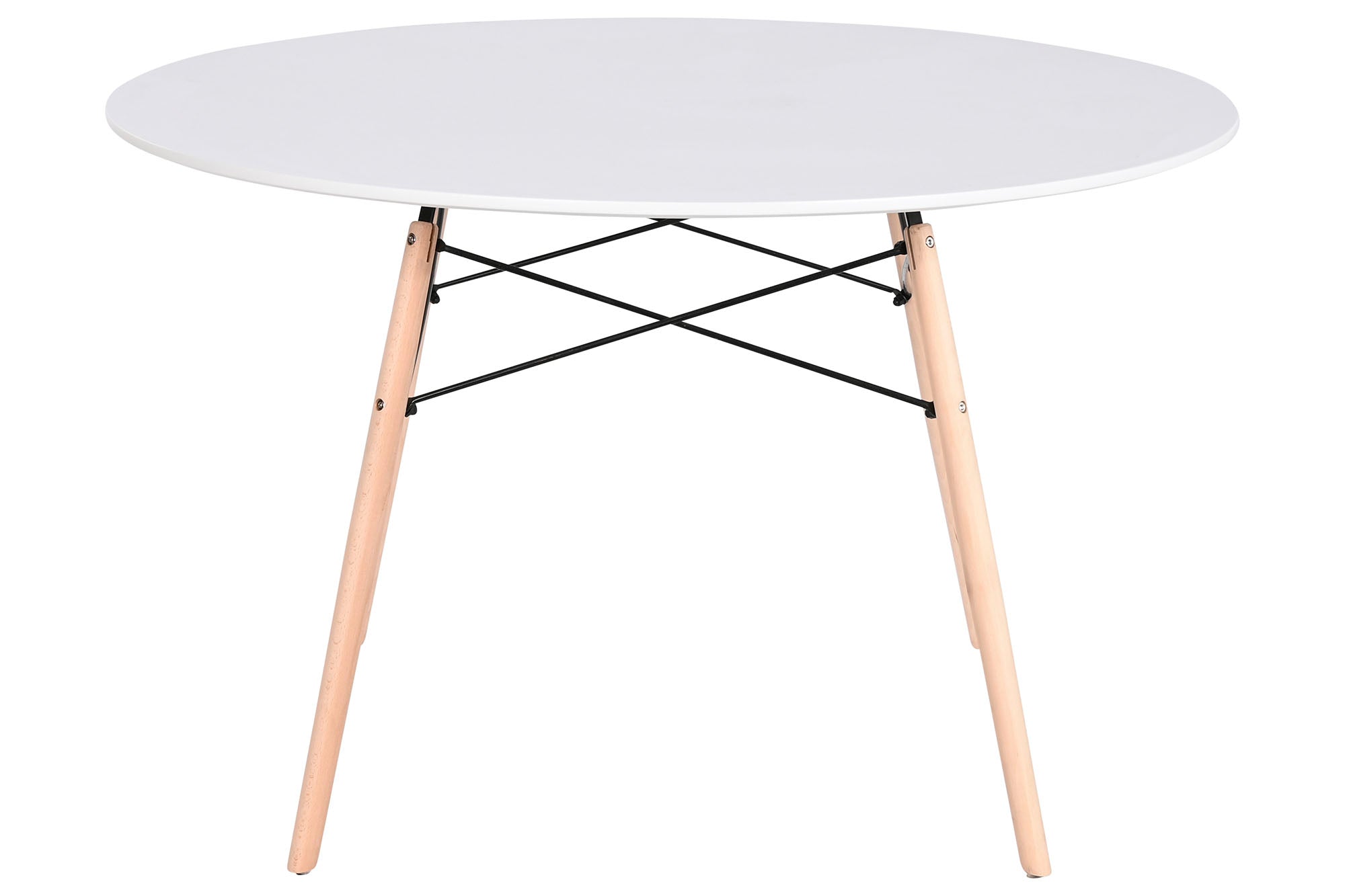 MESA REDONDA COMEDOR MDF ABEDUL 120X120X74 BLANCO