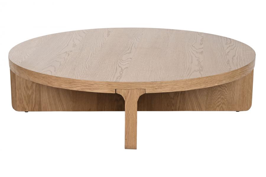 MESA CENTRO ROBLE MDF 121X121X31,5 VENEER NATURAL