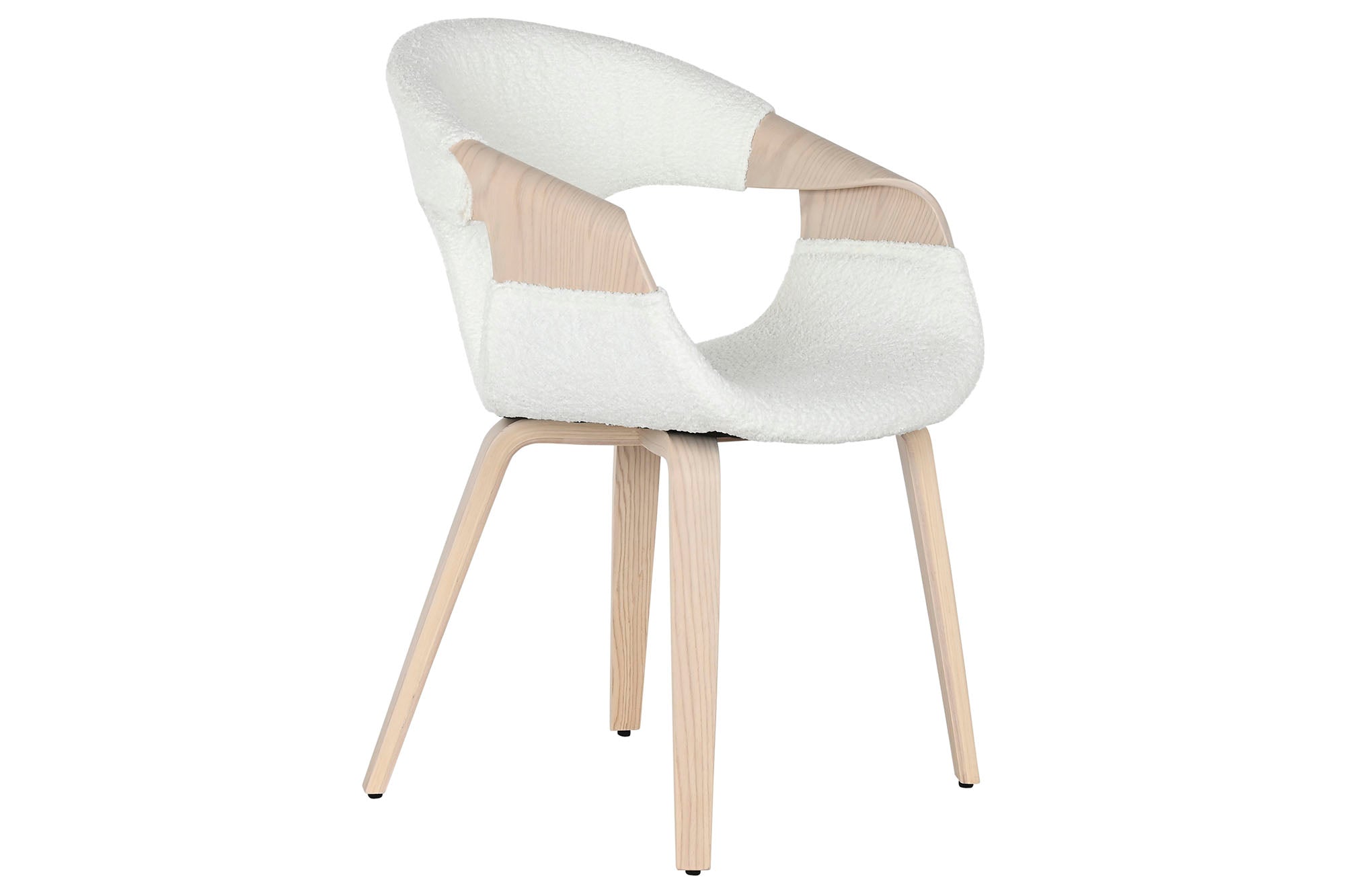 SILLA MADERA POLIESTER 52,5X67,5X82 BLANCO