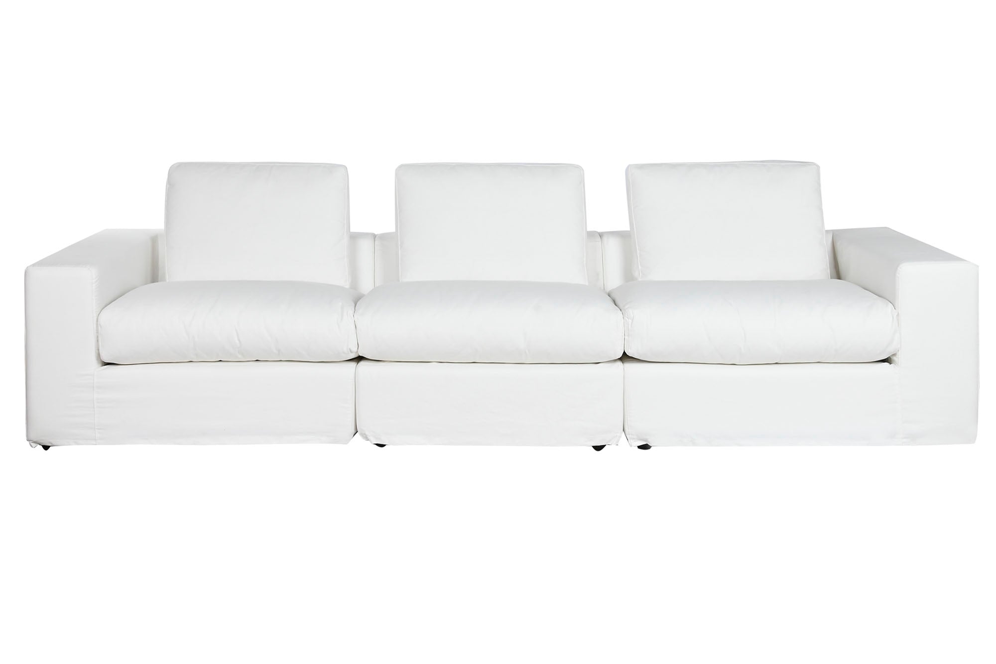 SOFA POLIESTER PLUMA 286X95,5X57 DESENFUNDABLE