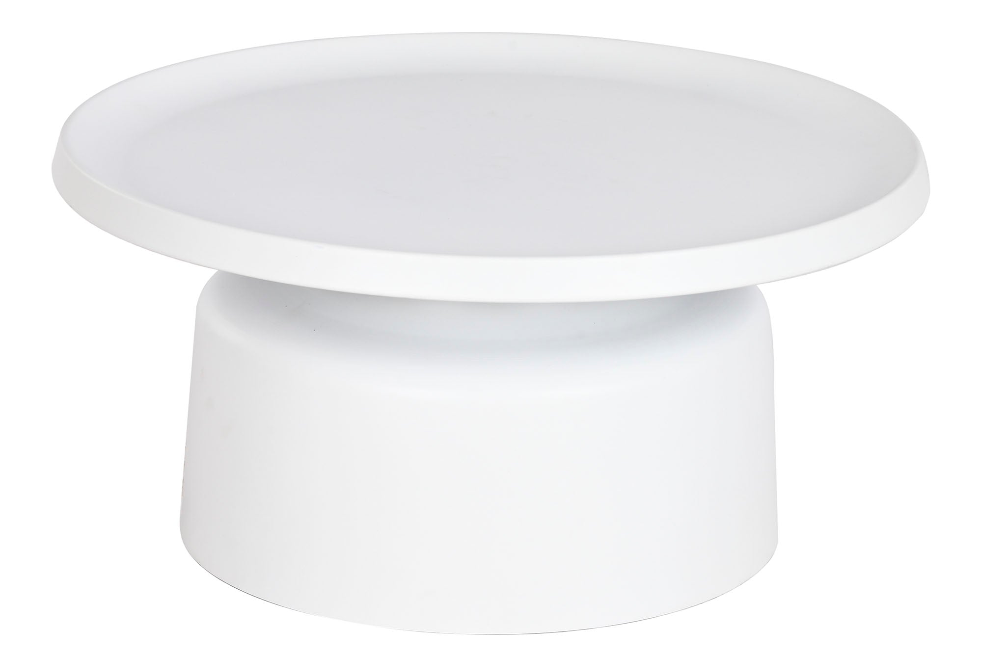 MESA CENTRO METAL 75X75X37 BLANCO