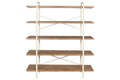 ESTANTERIA METAL ABETO 150,5X44X170 RUGOSO BLANCO