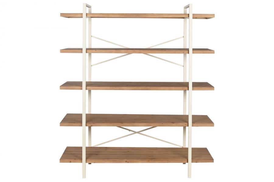 ESTANTERIA METAL ABETO 150,5X44X170 RUGOSO BLANCO