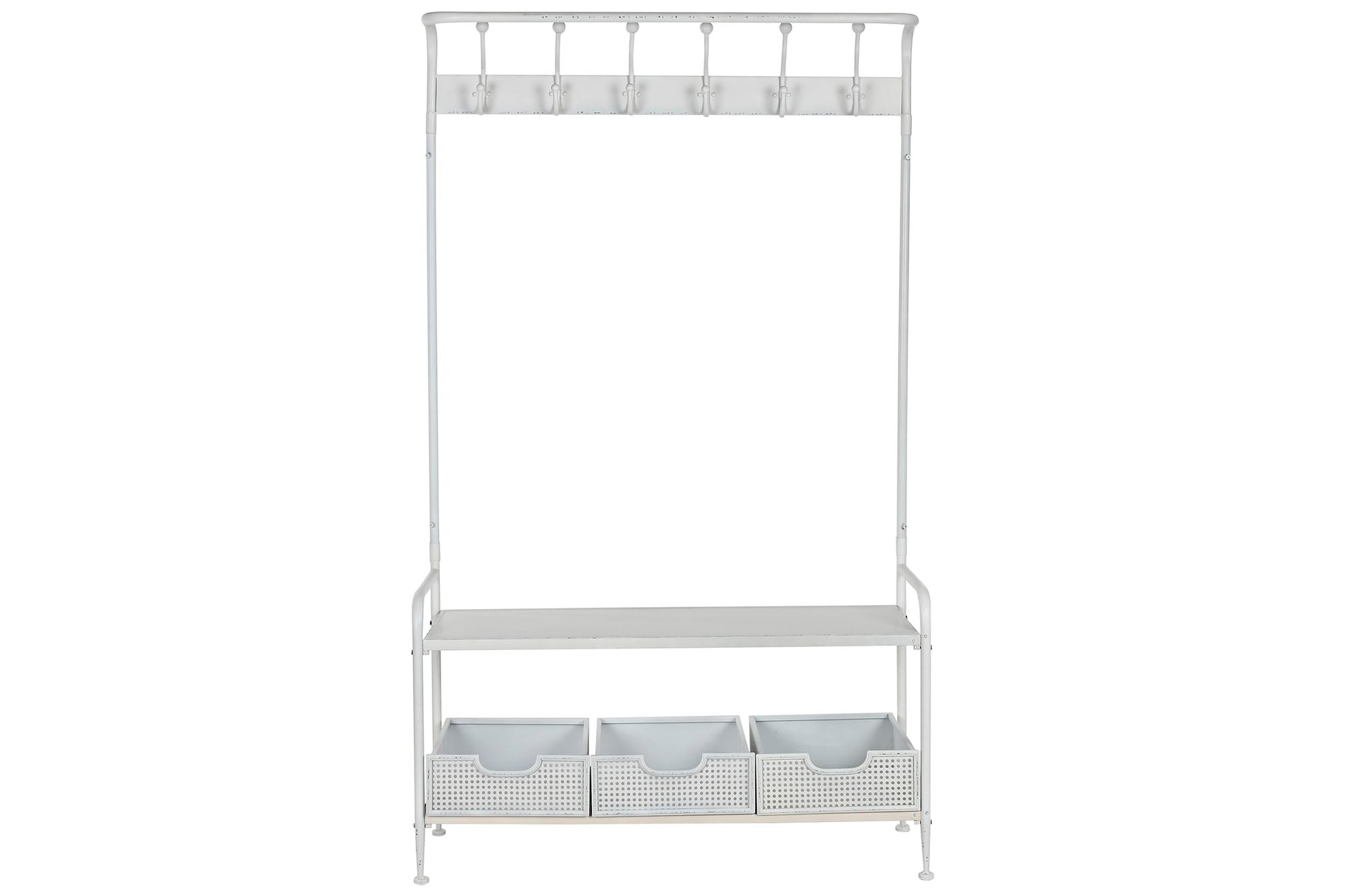 RECIBIDOR METAL 110X36X186 BLANCO