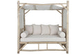CAMA CHILL OUT TECA POLIESTER 180X138X190 NATURAL