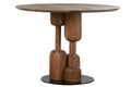 MESA REDONDA COMEDOR ACACIA METAL 106X106X76