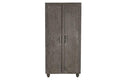 ARMARIO MADERA 85,5X47X180 TALLADO GRIS
