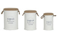 CAJA SET 3 METAL PU 40X40X55,5 BLANCO
