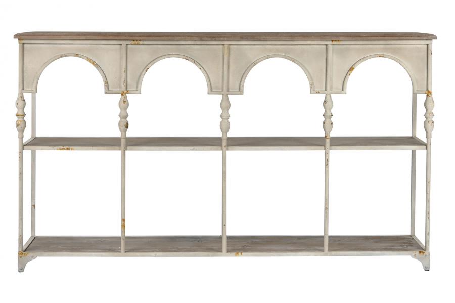 ESTANTERIA METAL 159X36,5X91 ENVEJECIDO BLANCO