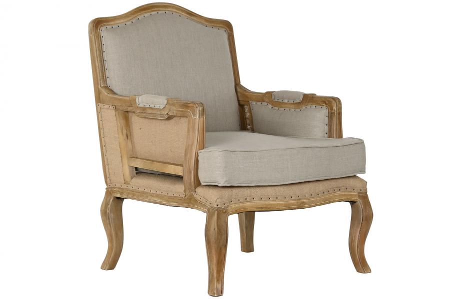 BUTACA MANGO LINO 72X80X95 TALLADA DECAPE BEIGE