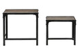 MESITA AUXILIAR SET 2 MADERA 48X36X45 RECICLADA