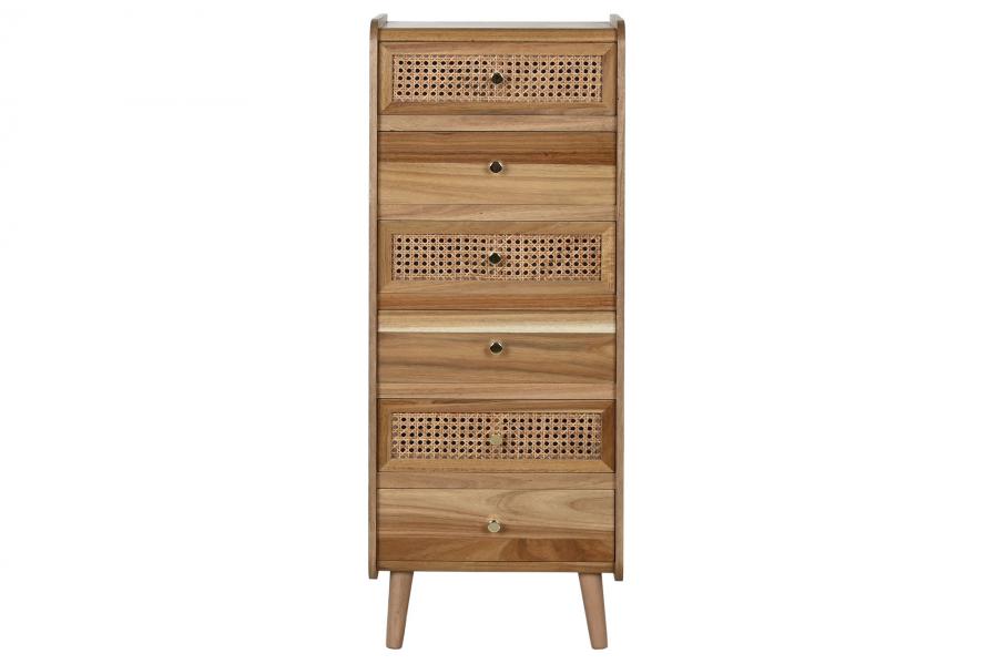 CHIFONIER MDF ACACIA 40X30X104,5 MARRON